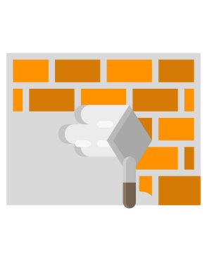 Bir inşaat ikonunun vektör illüstrasyonu