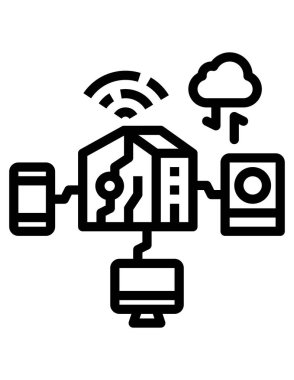 Beyaz arkaplanda TV izleme vektör simgesi