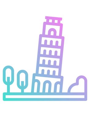 Ünlü sidik kulesinin vektör çizimi