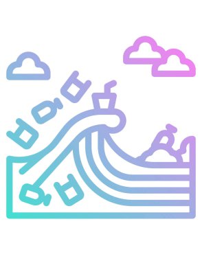 Plastik atık kavramının vektör illüstrasyonu, plastik ürün simgesi