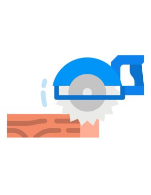 Beyaz arkaplanda izole edilmiş çekiç ve cetvel simgesi