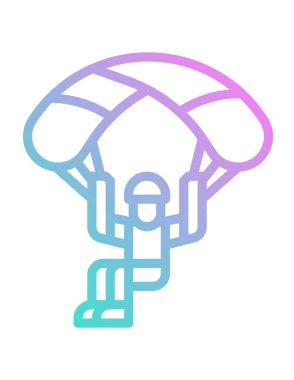 Paraşütçü simgesinin vektör çizimi