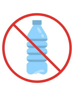 Plastik atık kavramının vektör illüstrasyonu, plastik ürün simgesi