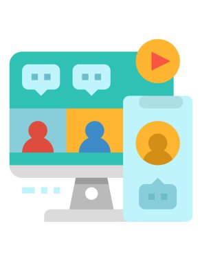 seo ve web simgelerinin düz vektör çizimi