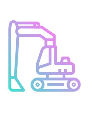 Beyaz arkaplandaki kamyonun vektör çizimi