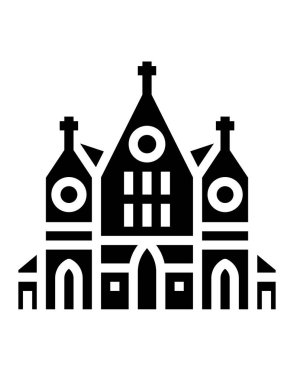 kilise simgesi vektör illüstrasyonu 