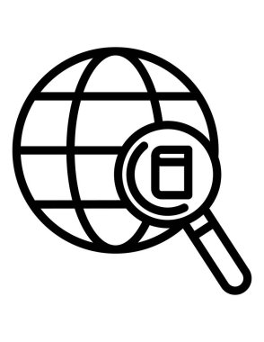 Arama simgesi vektör illüstrasyonu