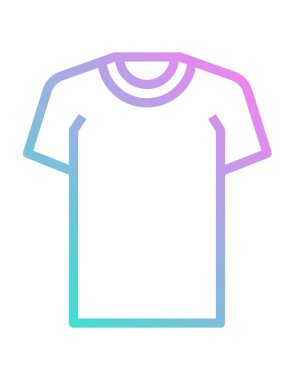 Beyaz arkaplanda t-shirt çizgisi vektör simgesi