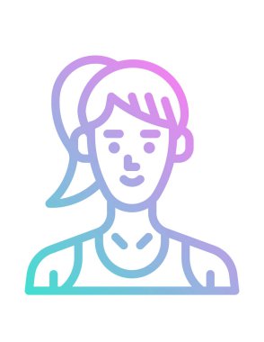 Bir dişi avatarın vektör çizimi