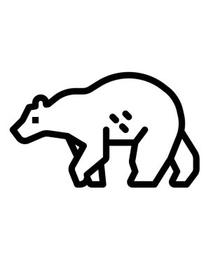 Ayı simgesi, vektör illüstrasyonu 