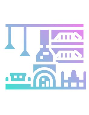 Oturma odasının vektör çizgisi simgesi 