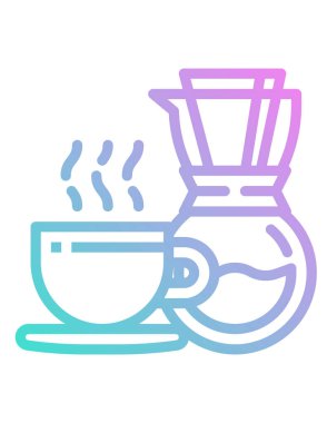 Kahve ikonu vektör illüstrasyonu