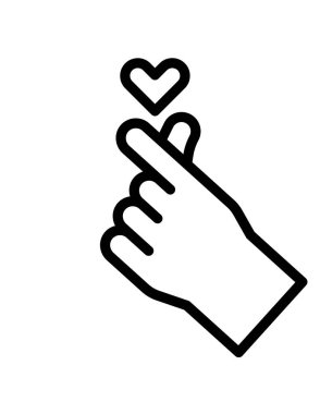 El hareketi simgesi vektör illüstrasyon grafik tasarımı