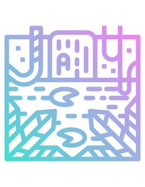 Alfabe oyunu için bir arkaplan vektör illüstrasyonu