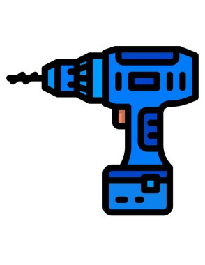 matkap makine ikon vektör çizim grafik tasarımı