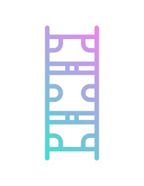 Tahta merdiven simgesi beyaz arka planda izole edilmiş. bıçkıhane ve kereste sembolü vektör çizimi. 