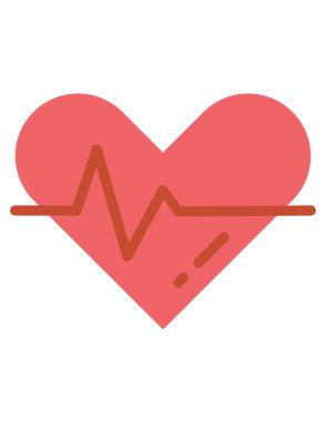 kardiyogram vektör çizgisi simgesi