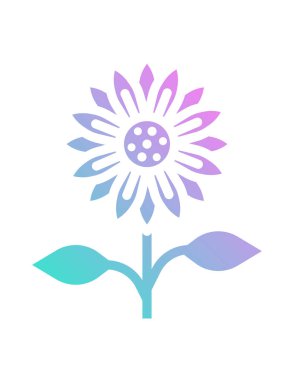 çiçek simgesi vektör illüstrasyonu