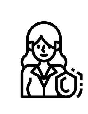 Kadın yüz ikon vektör illüstrasyon grafik tasarımı