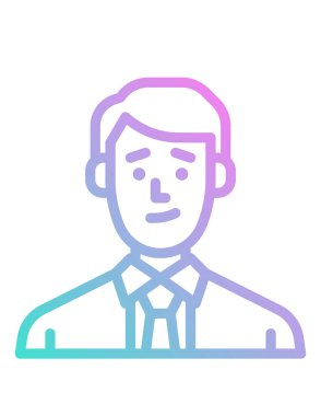 Düz dizaynlı bir iş adamının vektör çizimi