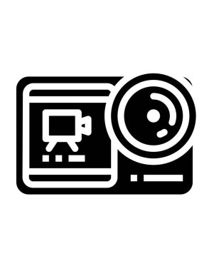 Fotoğraf makinesi simgesinin vektör illüstrasyonu