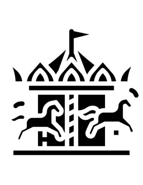 Bir atlıkarıncanın vektör çizimi