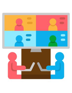 İş ve finans simgesinin vektör illüstrasyonu