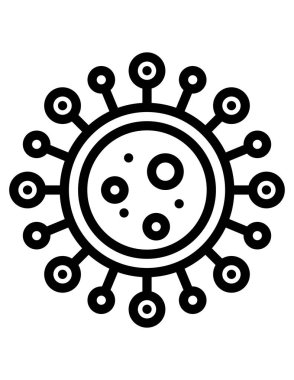 Virüs ikonu vektör illüstrasyonu 