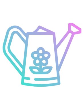 beyaz arkaplanda izole edilmiş düz biçimdeki sulama kutusu simgesi