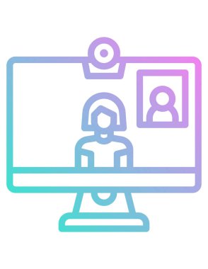 Kullanıcı arayüzü simgesine sahip bilgisayar monitörü