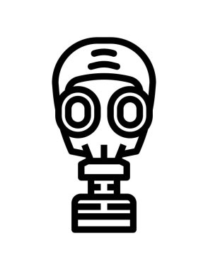 gasmaske vektör illüstrasyon grafik tasarımı