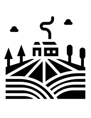 Bir çiftlik simgesinin vektör illüstrasyonu