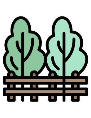 Doğa ve tarım çizgisi ikonu. vektör illüstrasyonu