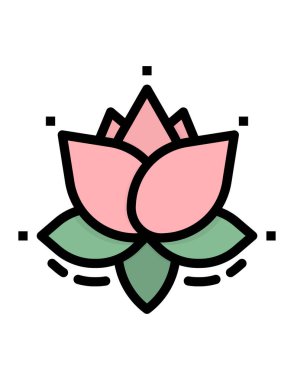 Nilüfer çiçeği ikonu. vektör illüstrasyonu