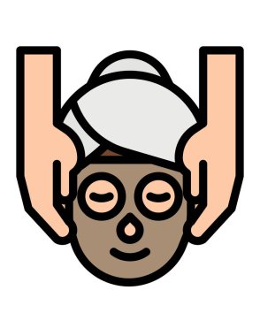 yüz masajı simgesi tasarımı