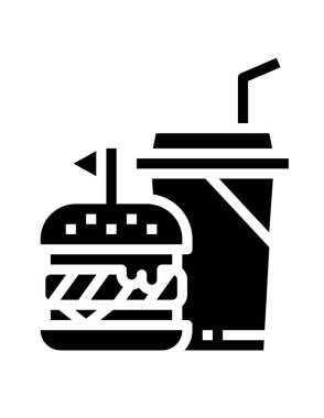 Fast food ikonu. vektör illüstrasyonu