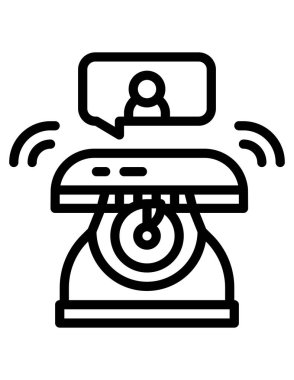telefon konuşma simgesi, vektör illüstrasyonu
