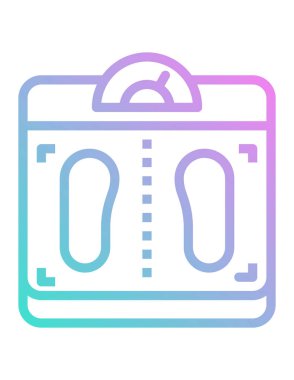 ağırlık ölçekli denge simgesi, vektör illüstrasyonu 