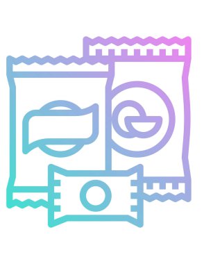 Atıştırmalık simgesinin vektör illüstrasyonu