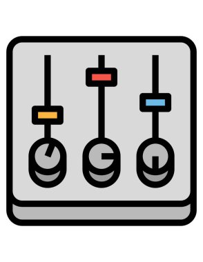 eşitleyici simge vektörü. siyah ve beyaz stili 