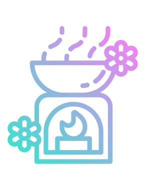 Aromaterapinin vektör illüstrasyonu