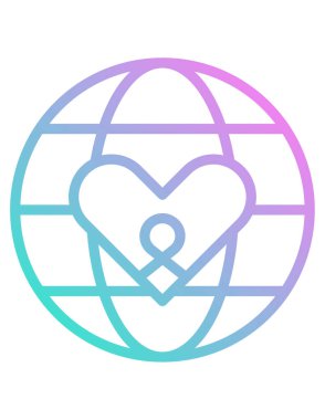 Beyaz arka planda dünya yardım bağışının vektör illüstrasyonu