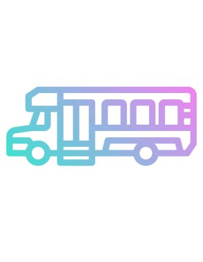 bus simgesi vektör illüstrasyonu