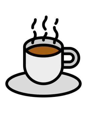 kahve fincanı simgesi vektör illüstrasyon grafik tasarımı