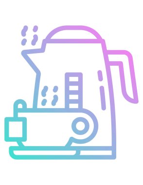 Araba yıkama ikonu. vektör biçimi, yuvarlak açılı iki renkli düz ikonik sembol, pürüzsüz mavi renkler, beyaz