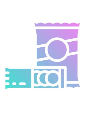 Atıştırmalık simgesinin vektör illüstrasyonu