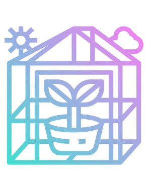 Bitki simgesinin vektör illüstrasyonu