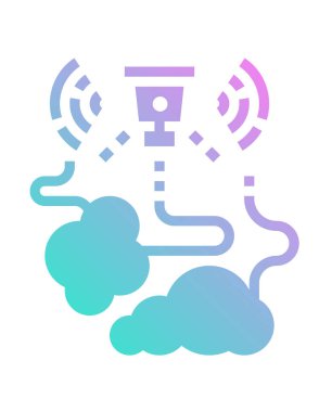 Beyaz arkaplandaki bulutların vektör illüstrasyonu