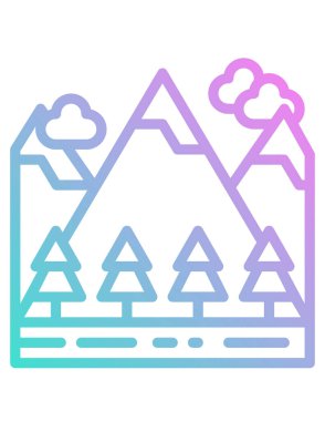 dağ simgesinin vektör illüstrasyonu