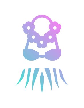 Hawaii kıyafetinin vektör çizimi